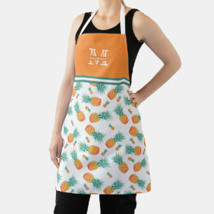 Tropical Pineapple Pattern   Monogrammed Apron