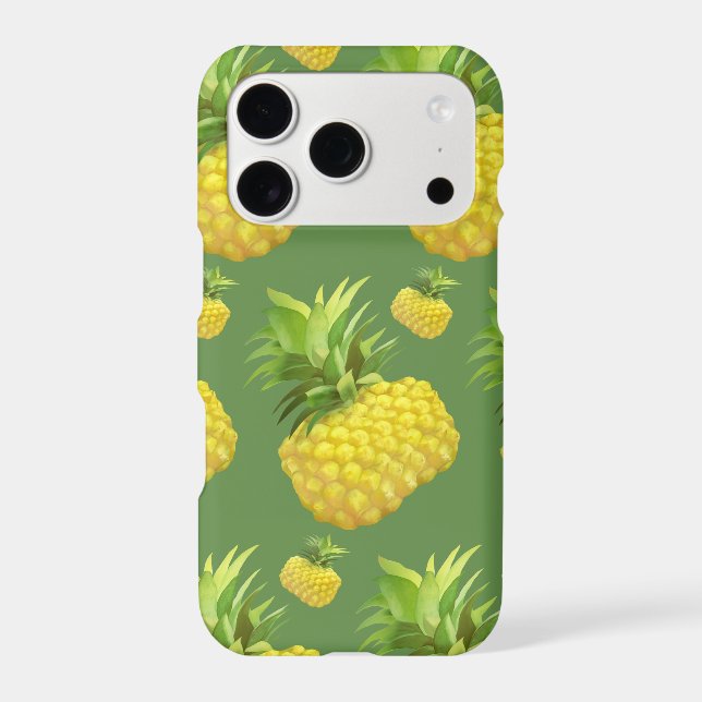 Tropical Pineapple Pattern: Summer Fruit Art (Back)