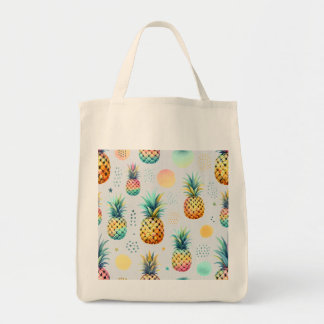 Tropical Pineapple Pattern Tote Bag
