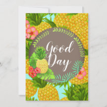 Tropical Pineapple. Personalised.  Invitation