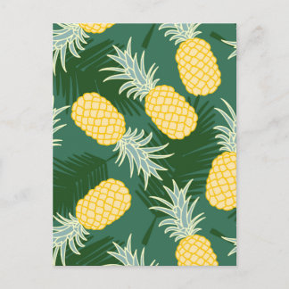 Tropical pineapple postcard