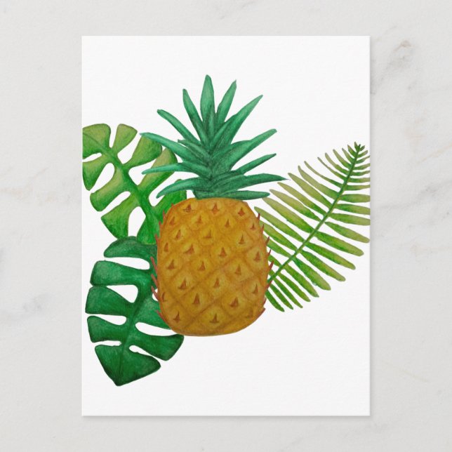 Tropical pineapple postcard (Front)