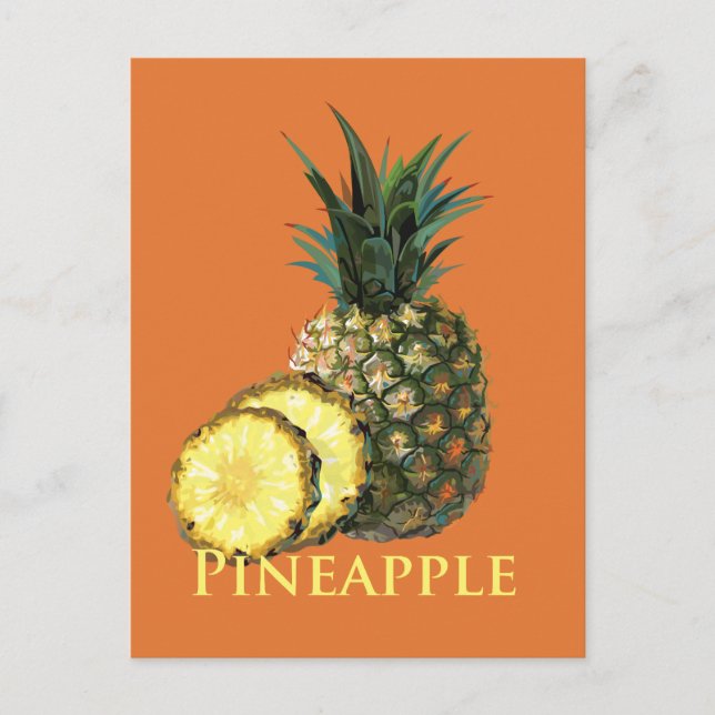 Tropical Pineapple Postcard (Front)