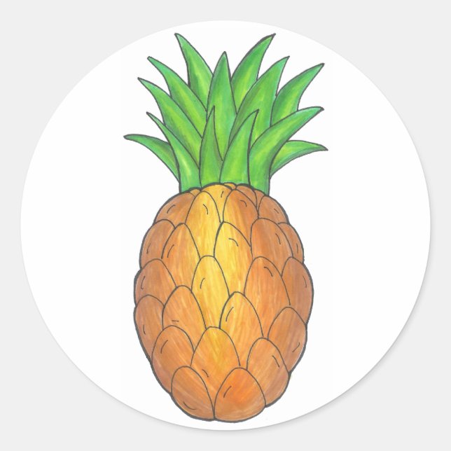 Tropical Pineapple Stickers (Front)
