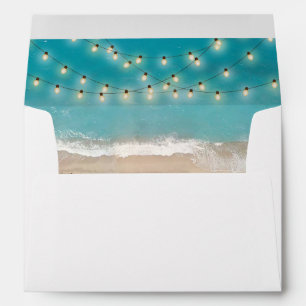 Tropical Pineapple Summer Beach Wedding Envelopes