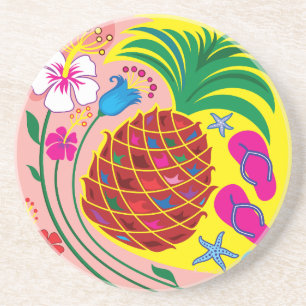Tropical Pineapple Summer Coaster