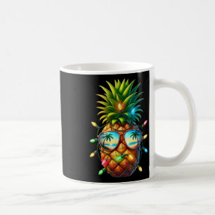 Tropical Pineapple Sungl Christmas Lights Xmas In Coffee Mug