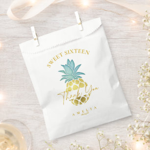 Tropical Pineapple Sweet 16 Thank You ID922 Favour Bag
