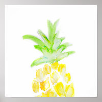 Tropical Pineapple Watercolor painting