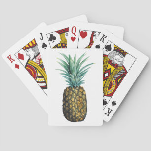 Tropical Pineapple Watercolor Playing Cards