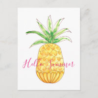 Tropical Pineapple Watercolor Summer