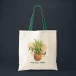 Tropical Pineapple Wedding Bridesmaid Tote Bag<br><div class="desc">Tropical Pineapple Wedding Bridesmaid or Maid of Honour Tote Bag. Would also be great for Mother of the Bride! To personalise further,  please click the "customise further" link and use the design tool to modify the design.  If you need assistance or matching items,  please contact us.</div>