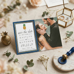Tropical Pineapple Wedding Save The Date
