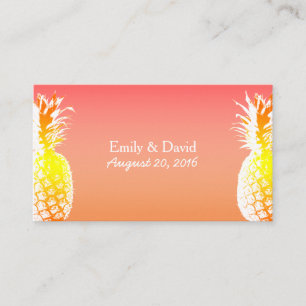 Tropical Pineapple Wedding Website Insert