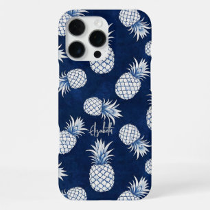 Tropical Pineapple with Name – Watercolor Style iPhone 16 Pro Max Case