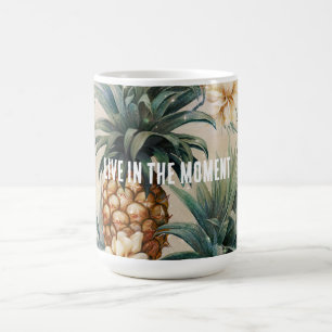 Tropical Pineapples Floral Coffee Mug