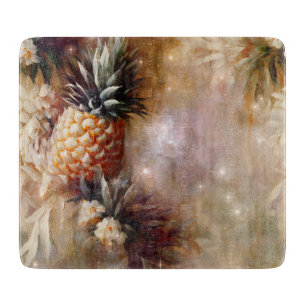 Tropical Pineapples Sparkle Bridal Shower Cutting Board