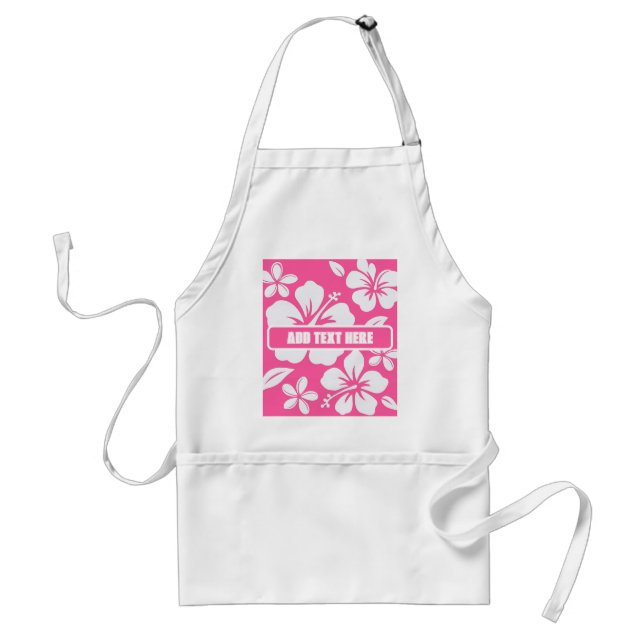 Tropical Pink Beach Flowers Standard Apron (Front)