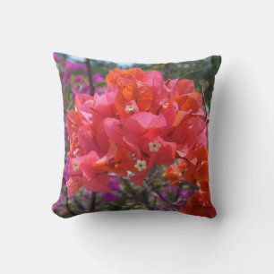 Tropical Pink Bougainvillea Island Floral Cushion