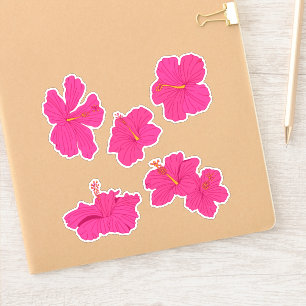 Tropical Pink Caribbean Hibiscus Flowers Pack