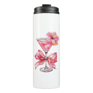 Tropical Pink Cocktail Thermal Tumbler