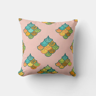 Tropical Pink Fish Scale Pillow Cover Home Decor