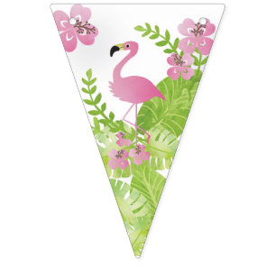 Tropical Pink Flamingo Birthday Party Bunting
