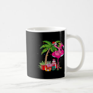 Tropical Pink Flamingo Christmas In July Summer Pa Coffee Mug