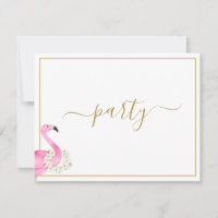 Tropical Pink Flamingo Floral Reception Party