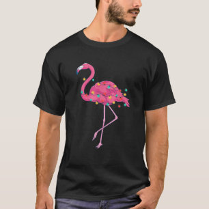 Tropical Pink Flamingo Hawaii Summer Xmas Christma T-Shirt