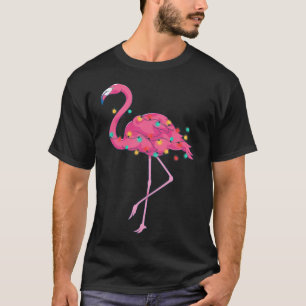 Tropical Pink Flamingo Hawaii Summer Xmas Christma T-Shirt