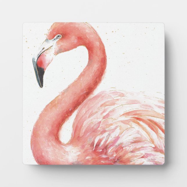 Tropical | Pink Flamingo Plaque (Front)
