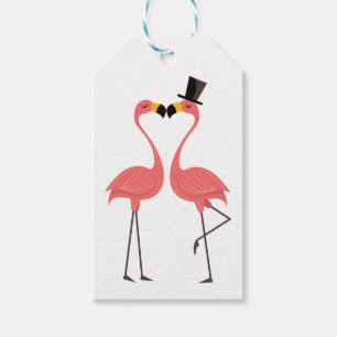 Tropical Pink Flamingo Wedding Party Summer Gift Tags