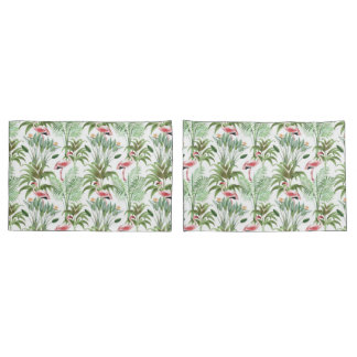 Tropical Pink Flamingos Pillowcase