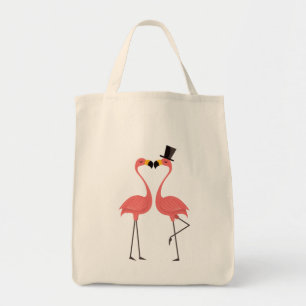 Tropical Pink Flamingos - Wedding, Bridal Shower Tote Bag