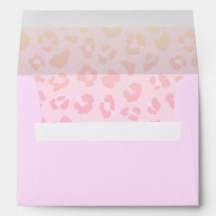 Tropical Pink Hibiscus Leopard Print Envelope