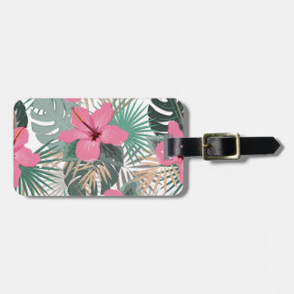 Tropical Pink Hibiscus  Luggage Tag