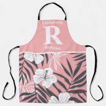 Tropical pink hibiscus personalised