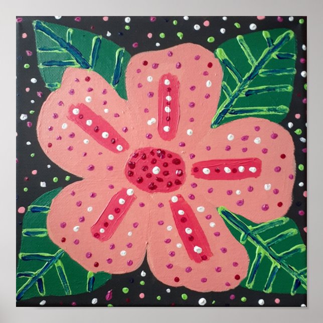Tropical Pink Hibiscus  Poster (Front)