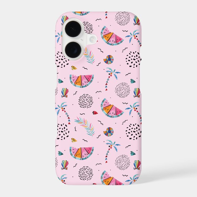Tropical Pink Memphis Style Pattern (Back)