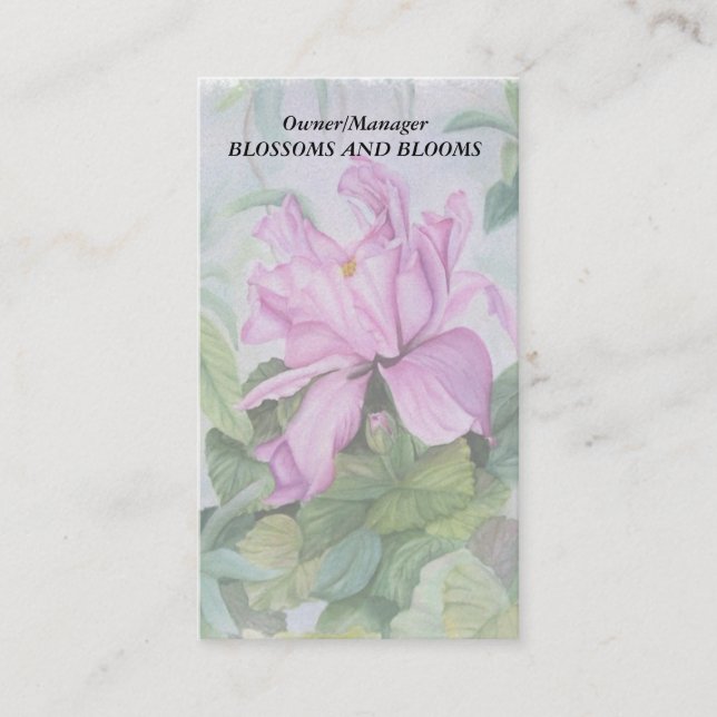 TROPICAL PINK ORCHID CUSTOMIZABLE BUSINESS CARDS (Front)