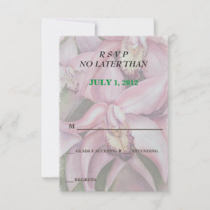 TROPICAL PINK ORCHID CUSTOMIZABLE RSVP CARDS