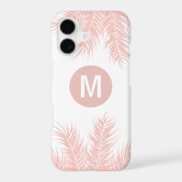 Tropical Pink Palm Fronds iPhone X Case