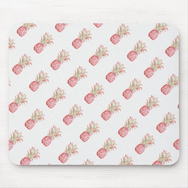 Tropical | Pink Pineapple Mouse Pad (Front)
