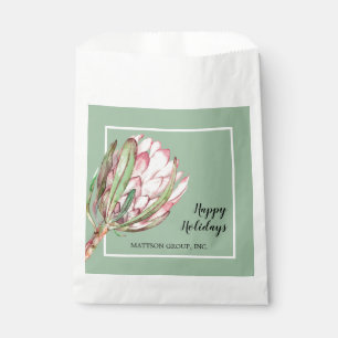 Tropical Pink Protea Floral Treat Party Favour Bag