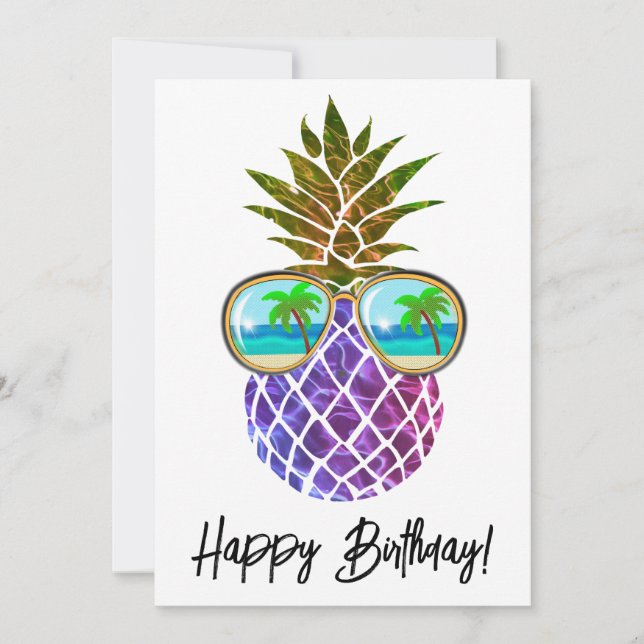 Tropical pink purple pineapple (Front)