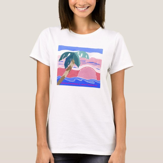 Tropical Pink Sunrise T-shirt (Front)