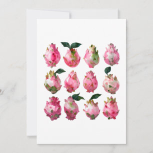 Tropical Pitaya Watercolor Art Invitation