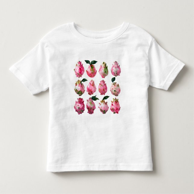 Tropical Pitaya Watercolor Art Toddler T-Shirt (Front)