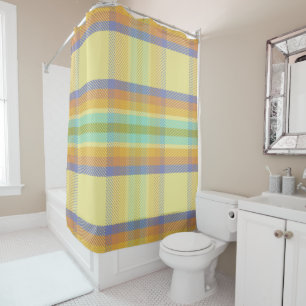 Tropical Plaid HTS Shower Curtain